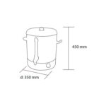Hervidor Eléctrico 23 Lts 3000w Maigas Cuerpo Acero inox - Imagen 3