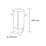 Hervidor Eléctrico 17 Lts 2500w Maigas Cuerpo Inox - Imagen 4