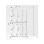 Lockers 3 cuerpos y 6 puertas - Imagen 3
