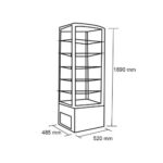 Vitrina Pastelera Vertical Negra 288 lts. 52x48.5x189 cm Maigas - Imagen 4