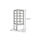 Vitrina Pastelera Vertical Blanca 218 lts. 52x48.5x159 cm - Imagen 4