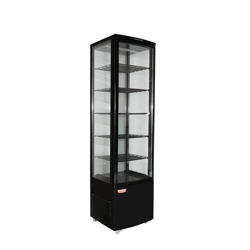 Vitrina Pastelera Vertical Negra 288 lts. 52x48.5x189 cm Maigas