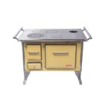 COCINA A LEÑA 4 PLATOS ENLOZADA AMARILLO YUNQUE TRADICIONAL 90X60