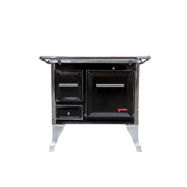 COCINA A LEÑA 4 PLATOS ENLOZADA NEGRA YUNQUE TRADICIONAL 72X56