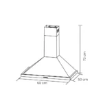 CAMPANA PIRAMIDAL ACERO INOX 60CM  MAIGAS - Imagen 8