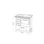 Cocina a leña Amorossa blanca Amesti - Imagen 9