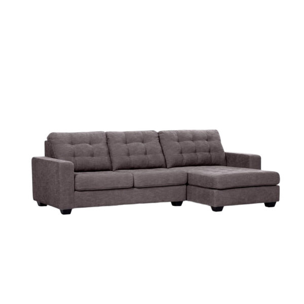 Sofá Seccional Dali Tela Color Grafito Rosen