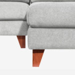 Sofá Seccional Parma Tela color Gris Perla Rosen - Imagen 5