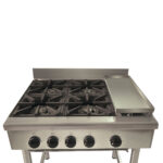 Anafe 4 platos 30×30 cm + plancha churrasquera - Imagen 2