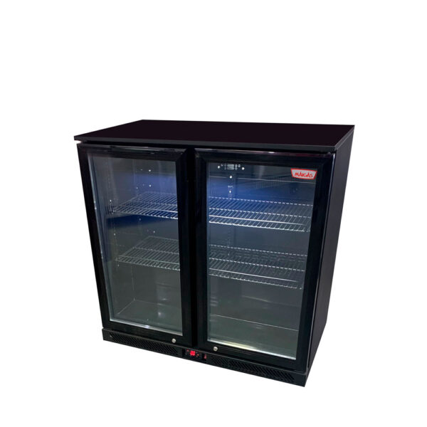 Cooler bajo mesón 2 puertas abatibles 220 lts. 900x500x880 mm.