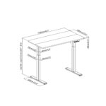 Escritorio Regulable New Prime 120 x 60 cm - Imagen 7