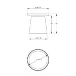 Mesa de Oficina Cloud diámetro de 50 cm - Imagen 3