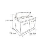 Mesa de preparación pizzas 7 depósitos. 335 lts. Maigas - Imagen 5