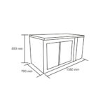 Mesón bajo refrigerado 2 puertas de vidrio corredera 365 lts. - Imagen 3