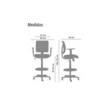 Silla Cajero Y10 media  con Brazos Regulables - Imagen 5