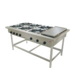 Anafe 6 platos 35×35cm con plancha churrasquera