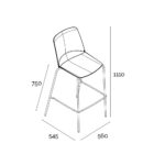 Silla Taburete Gemma 4 Patas Apilable - Imagen 5