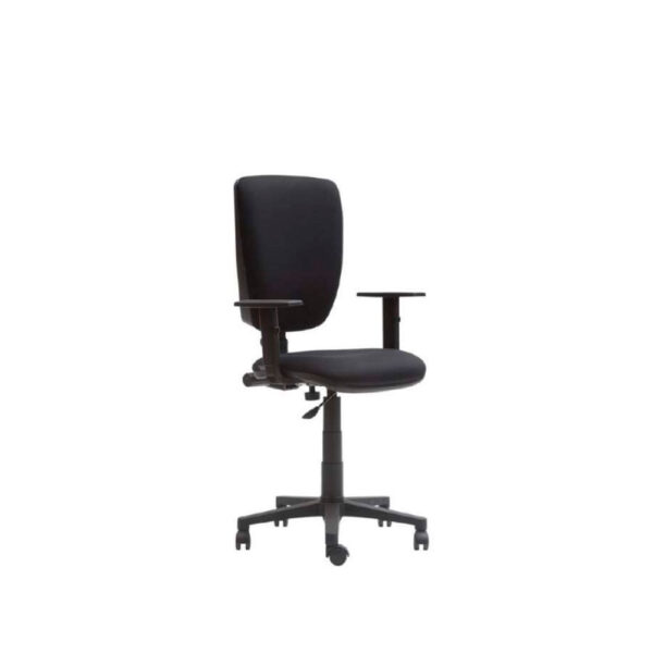 Silla de escritorio Torino Pivotal brazos fijos Negro