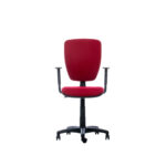 Silla de escritorio Torino Pivotal brazos fijos Rojo