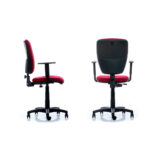 Silla de escritorio Torino Pivotal brazos fijos Rojo - Imagen 3