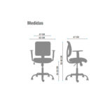 Silla de escritorio Y10 Medio Tapiz Pistacho - Imagen 2