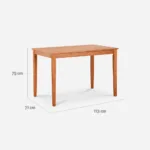 Juego Comedor Rectangular 4 Sillas Kansas - Imagen 3