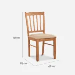 Juego Comedor Rectangular 4 Sillas Kansas - Imagen 4