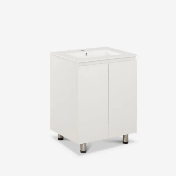 Vanitorio 2P Con Soportes Lisboa Blanco 60 Cm.