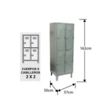 LOCKERS 2 CUERPOS 4 CASILLEROS - Imagen 2