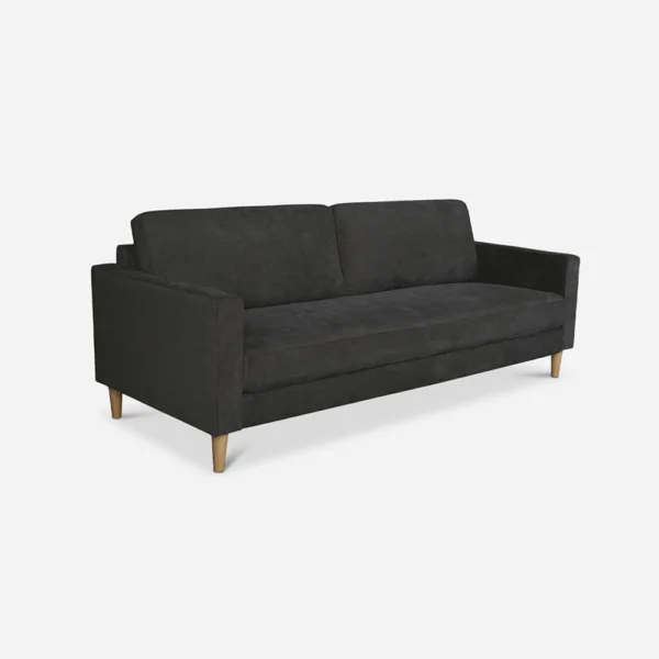 Sofá 3 Cuerpos 213x86x87cm Gris Grafito CIC