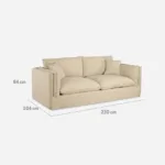 Sofá 3,5 Cuerpos 234x104x84cm Bergen Arena - Imagen 2